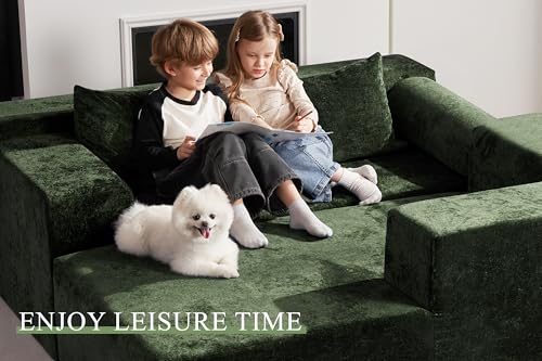 L-Shape Modular Sectional Sofa with Deep Seat, No Assembly Required C597556