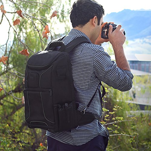 DSLR Camera Backpack with 15.6 Inch Laptop Compartment and Tripod Holder C9379