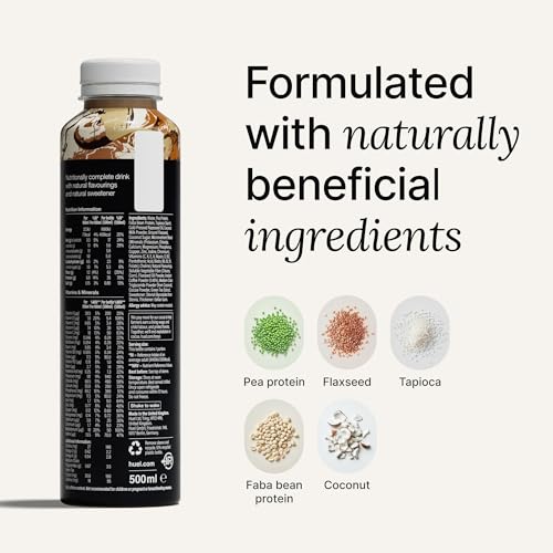 Chocolate Meal Replacement Drink, High Protein, Plant Based, 16.9 Fl Oz (12 Pack) T510