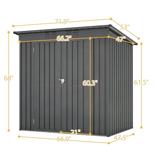 Outdoor Storage Shed, Heavy-Duty All-Weather Tool Shed with Lockable Doors C3585