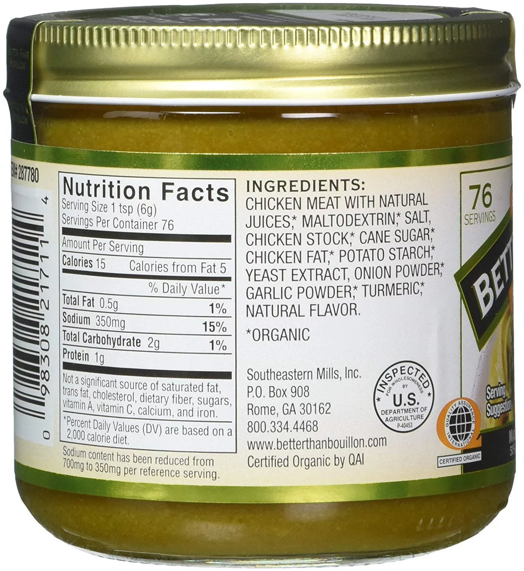 Organic Reduced Sodium Roasted Chicken Base, 16 oz P8756