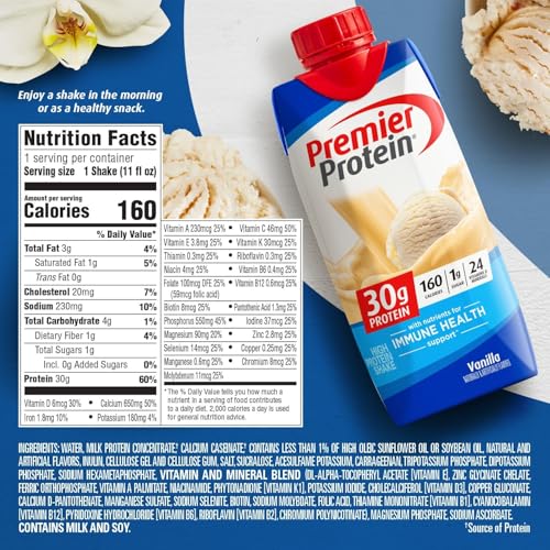 Cafe Latte Protein Shake, 30g Protein, 11 fl oz, Pack of 12 W88530