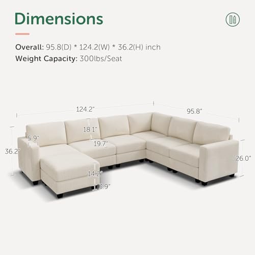 Corduroy Modular Sectional Couch with Storage, L-Shaped, 6 Seater, Dark Gray X823135