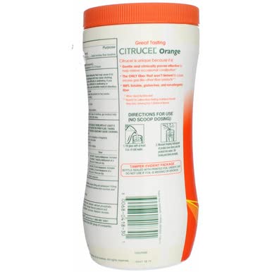 Fiber Therapy Powder for Occasional Constipation Relief, Orange Flavor, 30 oz (Pack of 3) P640