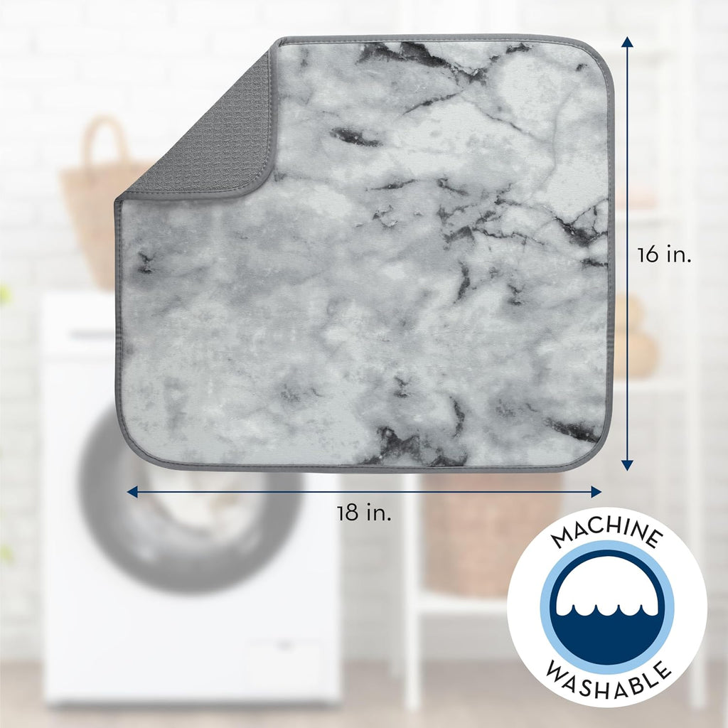 Dish Drying Mat for Kitchen, Absorbent Microfiber, 16 x 18 Inch Q566