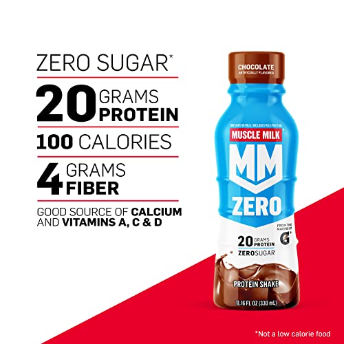 Chocolate Protein Shake, Zero Sugar, 100 Calories, 11.16 Fl Oz (Pack of 12) T369