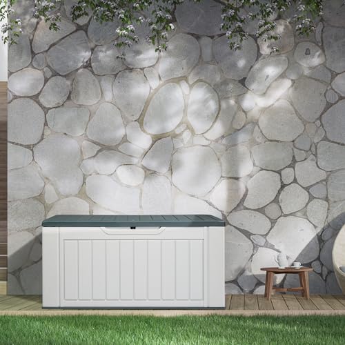 Outdoor Storage Shed, Resin Cabinet with Lockable Weatherproof Design O6489