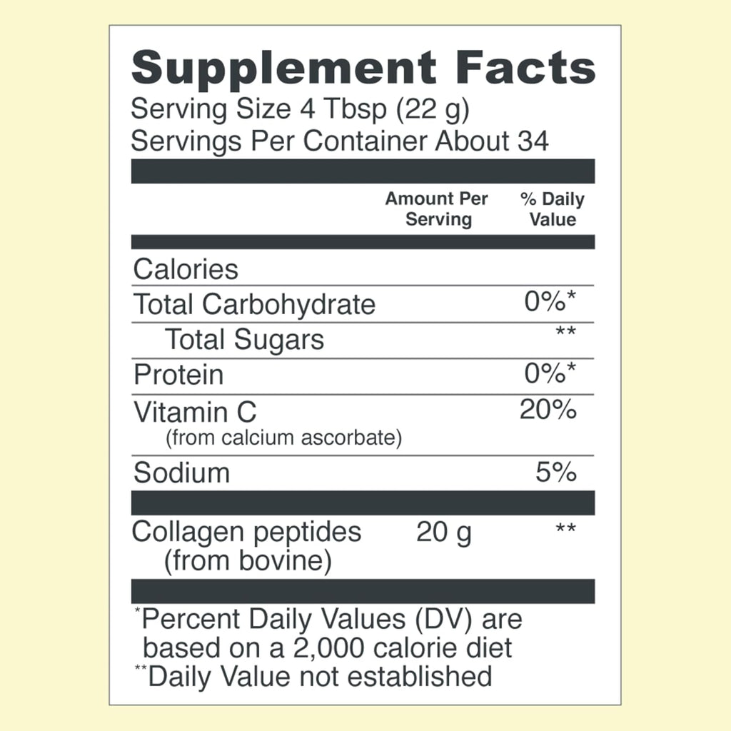 Collagen Peptides Powder, Lemon, 26.5 oz D74526