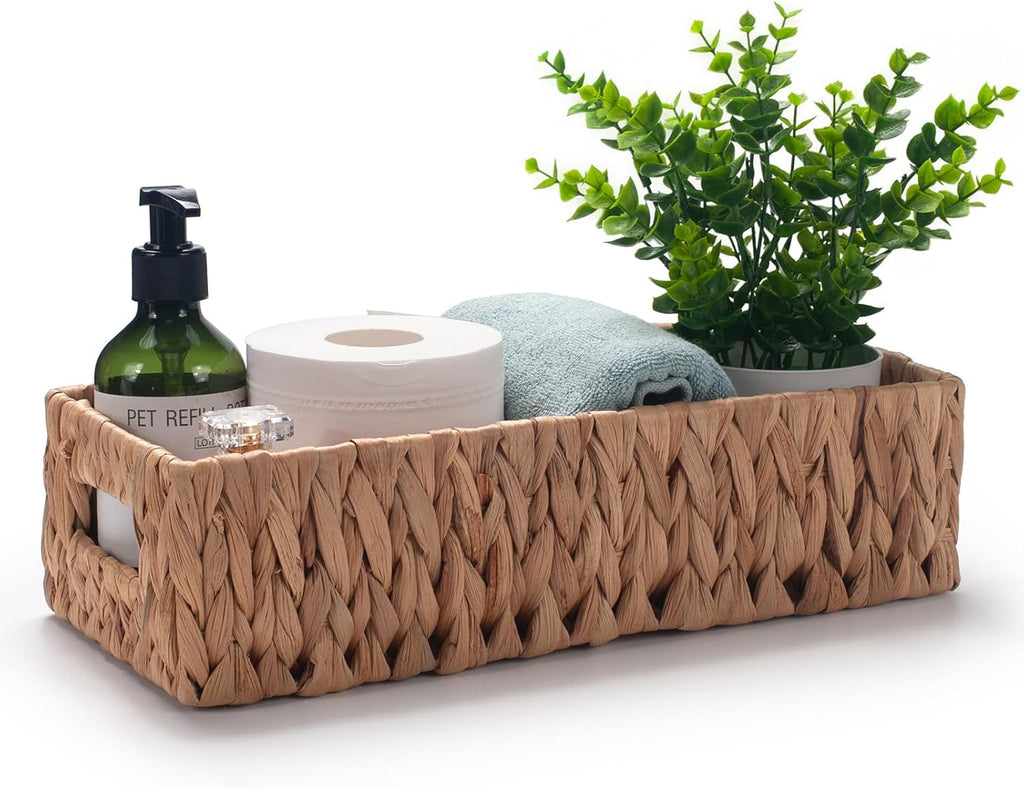 Wicker Toilet Paper Storage Basket with Handles D47201