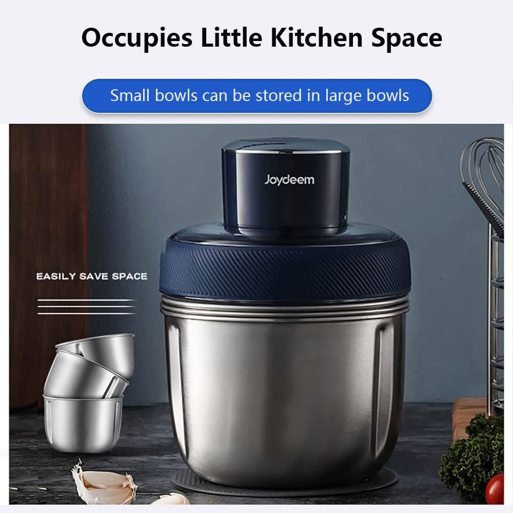 Electric Food Processor with Meat Grinder and 3 Stainless Steel Bowls J667801