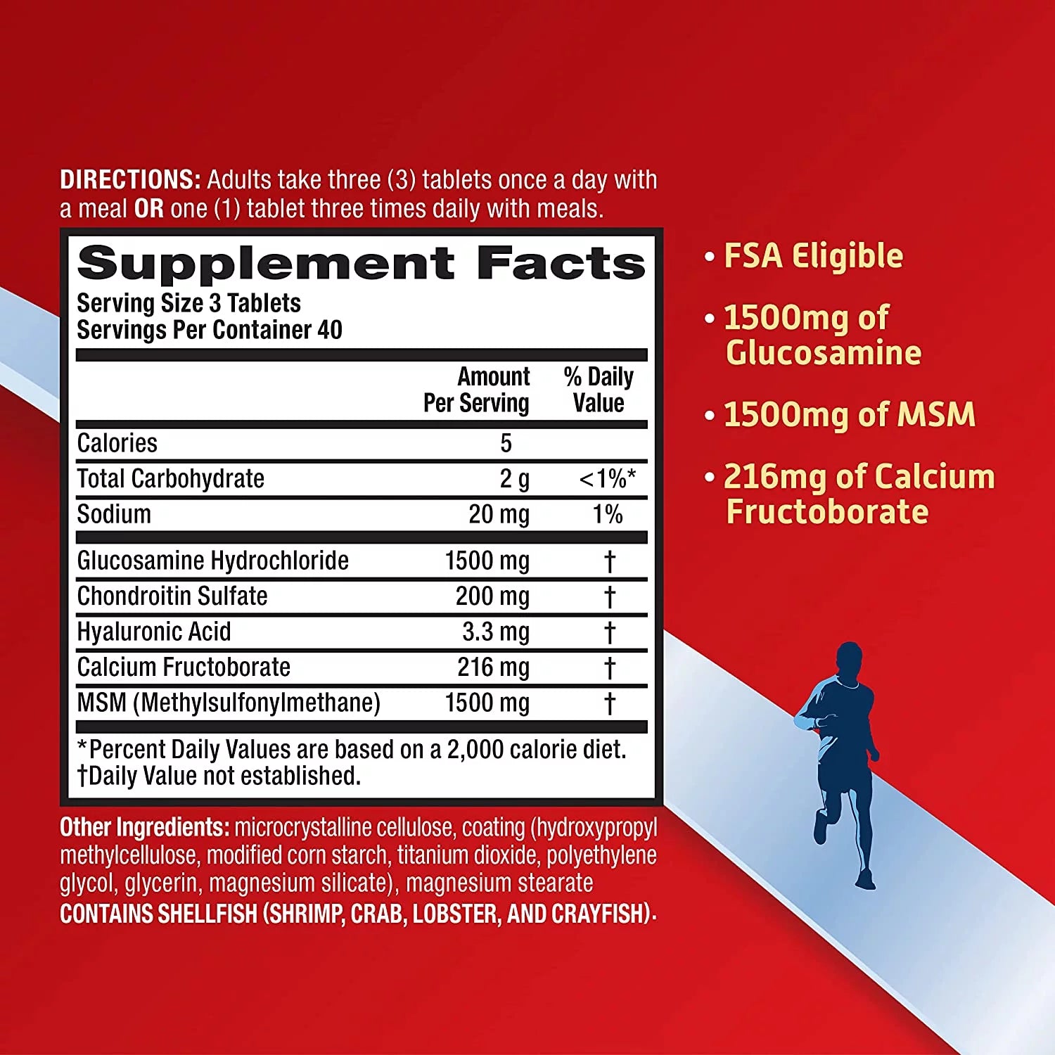 Glucosamine Chondroitin MSM Joint Supplement Tablets M978