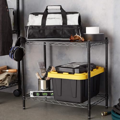4-Shelf Storage Shelving Unit, Adjustable Metal Wire Racks, Heavy Duty Standing Shelf Organizer W583383