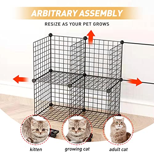 Large Cat Cage Indoor DIY Playpen Detachable Metal Wire Kennels Crate for Small Animals P91839
