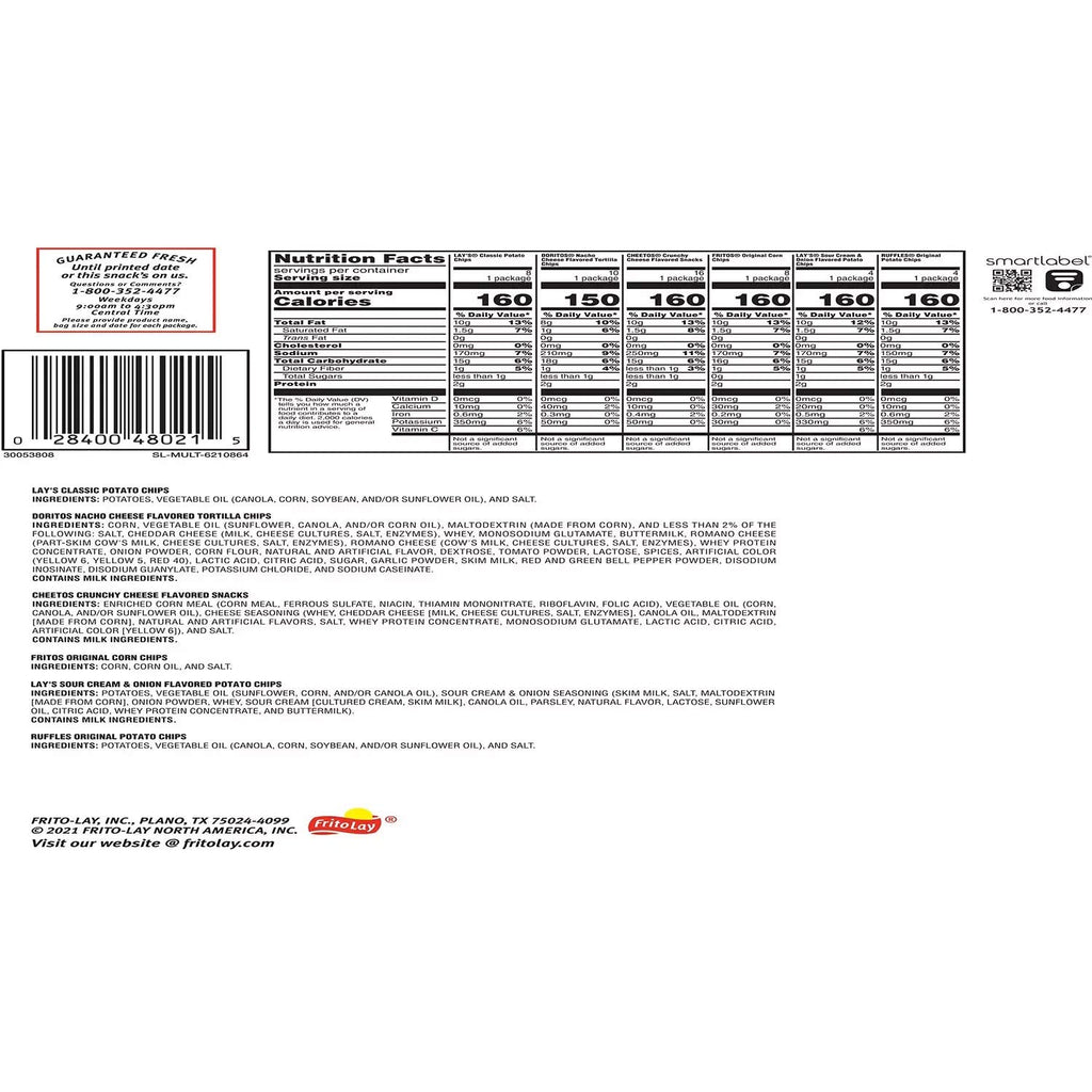 Classic Mix Variety Chips, 50ct. W44402