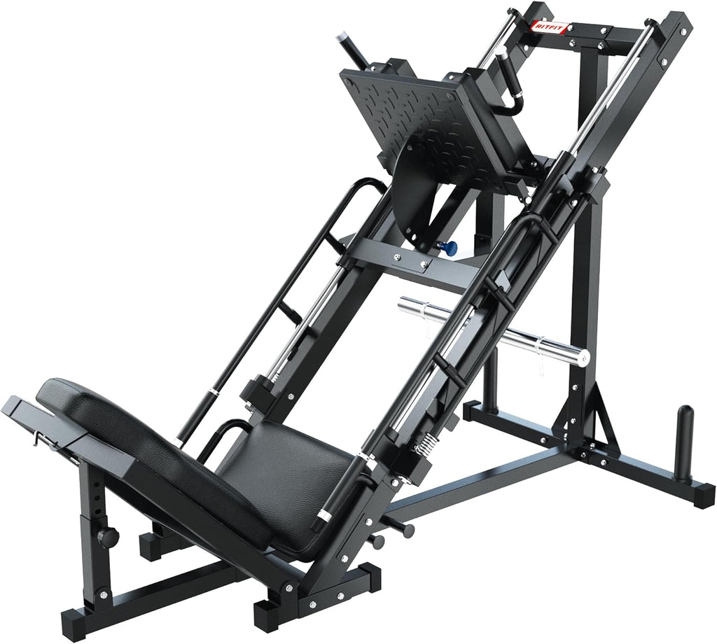 Leg Press Hack Squat Machine for Home Gym, Adjustable Lower Body Workout Equipment Z33083
