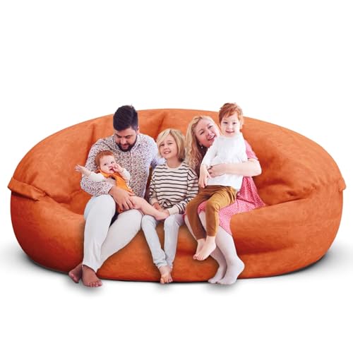 Bean Bag Chair for Adults 3FT, Soft Removable Cover, Light Gray X3039