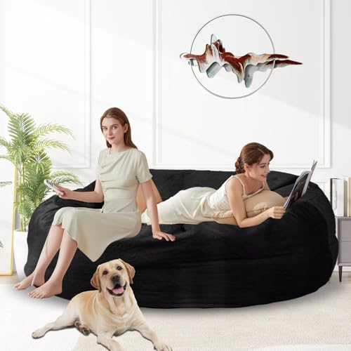 Bean Bag Chair for Adults 3FT, Soft Removable Cover, Light Gray X3039