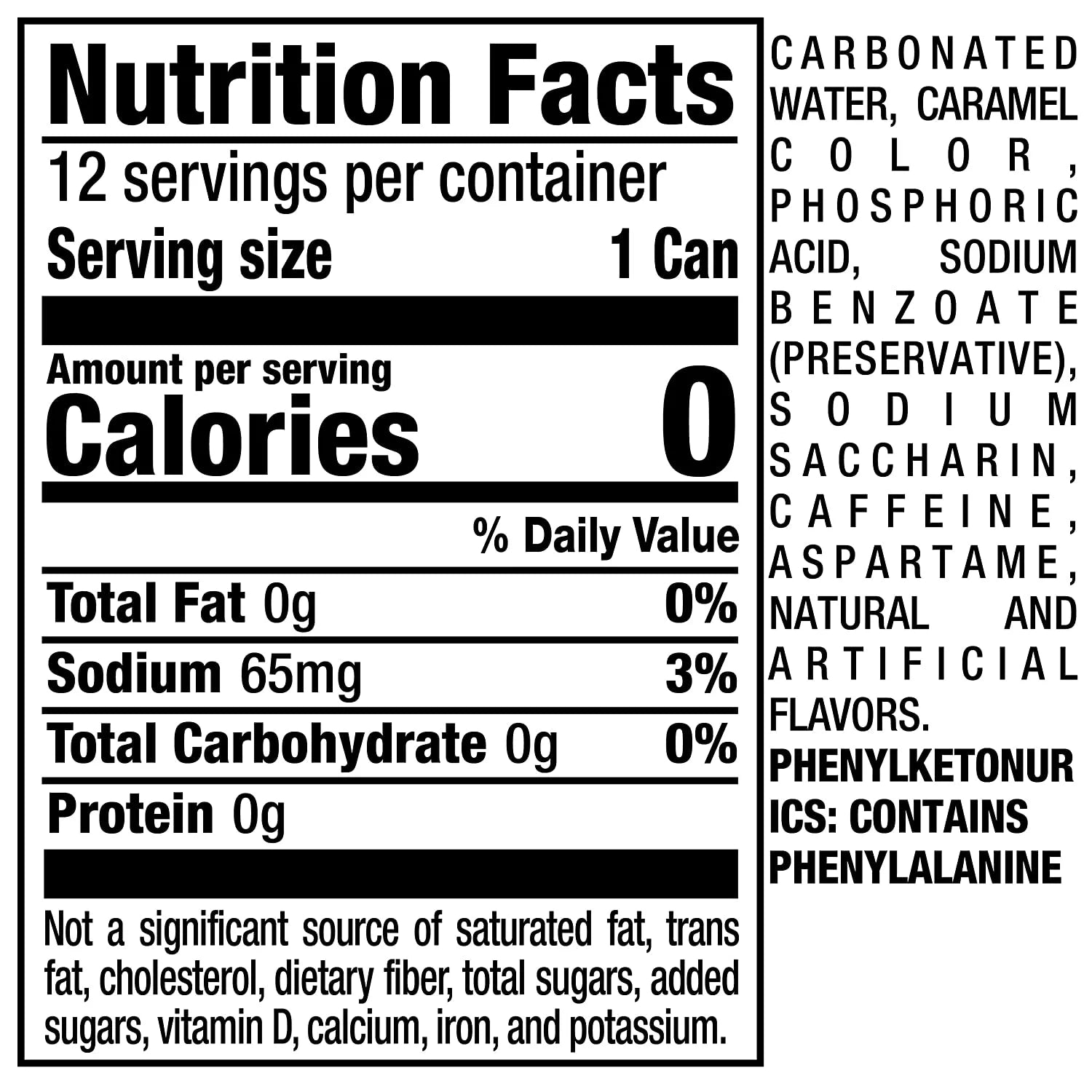 Diet Soda 12oz Cans (Pack of 18) D45969