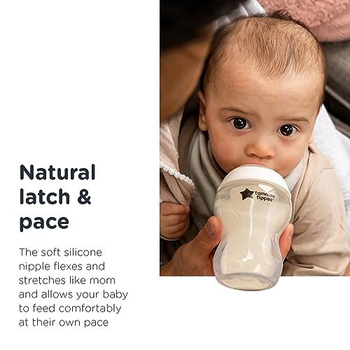 Baby Bottle with Breast-Like Nipple and Anti-Colic Valve, 9oz H889