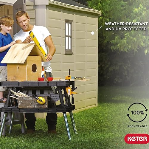 Outdoor Resin Storage Shed for Patio Furniture and Yard Tools R685
