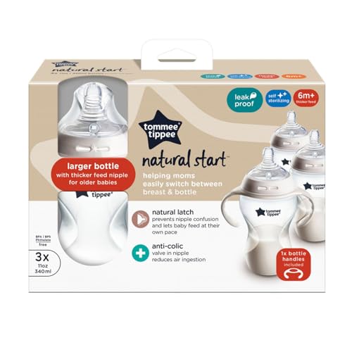 Natural Start Anti-Colic Baby Bottle with Breast-Like Nipple, 11oz, 3 Pack R3183
