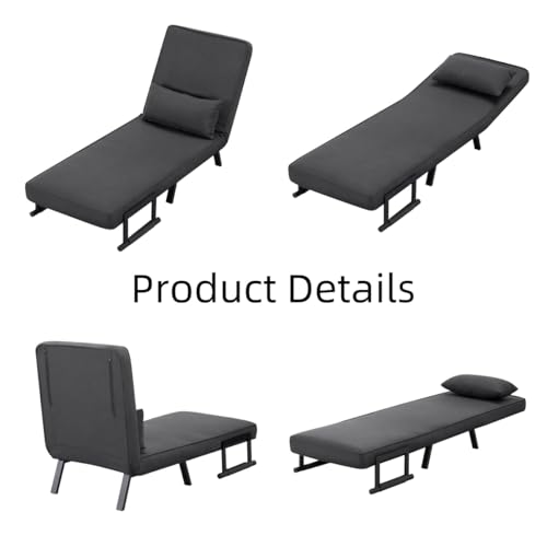 Sleeper Sofa Bed with Side Pocket, Convertible Futon Couch for Living Room X8857