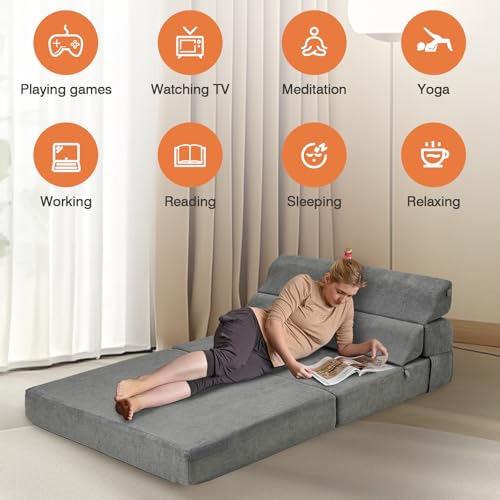 Folding Sofa Bed Convertible Sleeper Chair with Back Support I89003