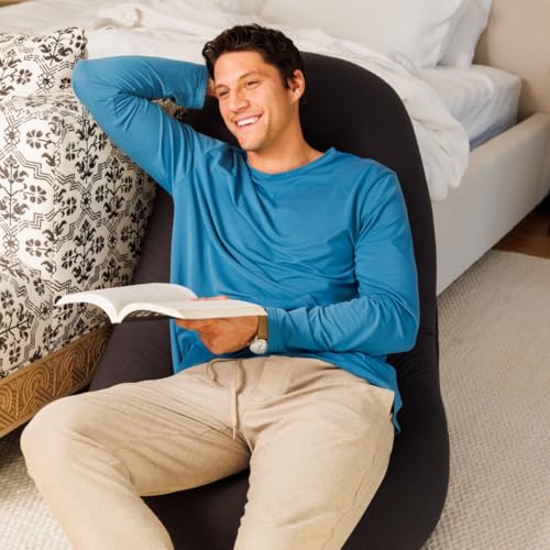 Bean Bag Chair - Large, Modern Beanbag with Washable Stretch Cover, Light Gray C67612
