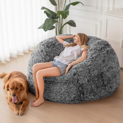 Giant Bean Bag Chair Bed for Adults, Convertible Floor Sofa Mattress R473823
