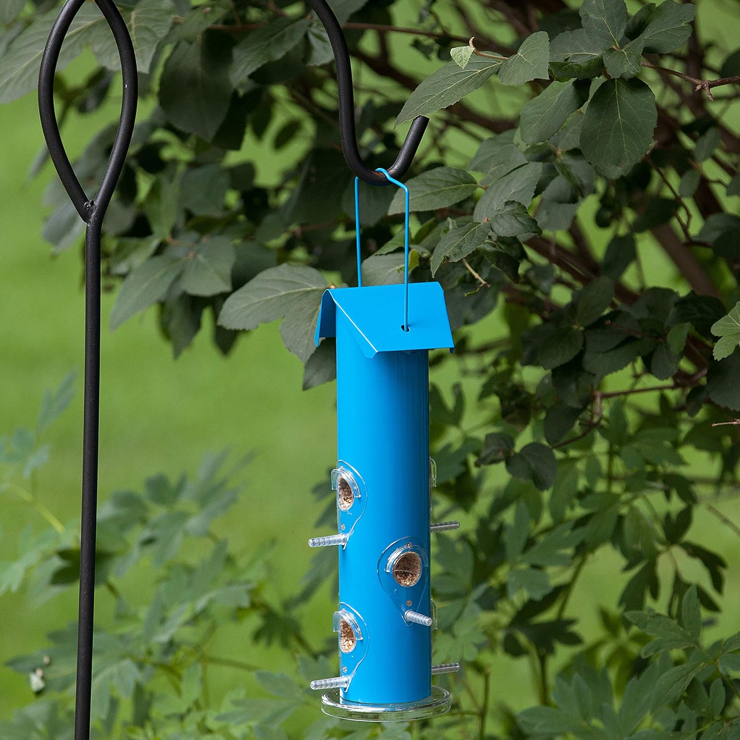 Metal Tube Wild Bird Feeder, 1 Lb, Blue W422556