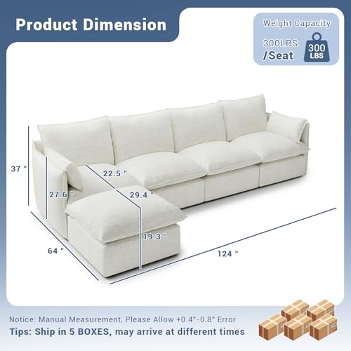 Modular Sectional Sofa, Waterproof Down Filled, Dark Gray C7587