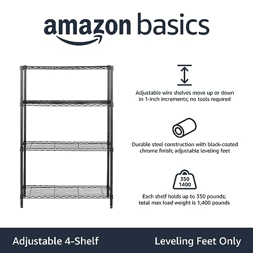 5-Shelf Adjustable Heavy Duty Steel Wire Storage Shelving Organizer, 36" L x 14" W x 72" H X6421