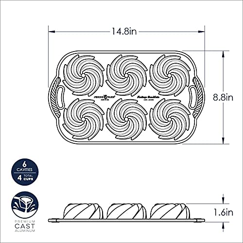 Bundtlette Cake Pan, Metallic Silver K456