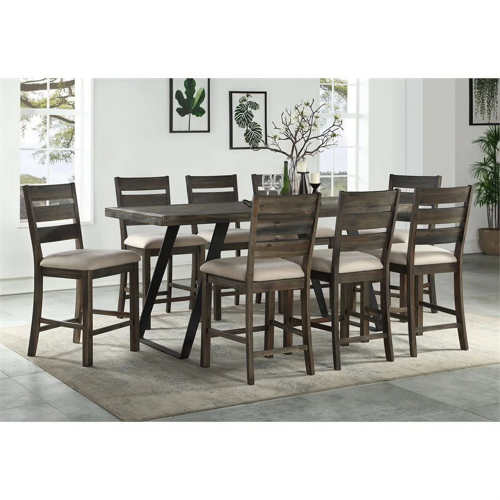 Herringbone Counter Height Dining Table T238