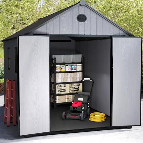 Resin Outdoor Storage Shed with Floor and Lockable Door G844