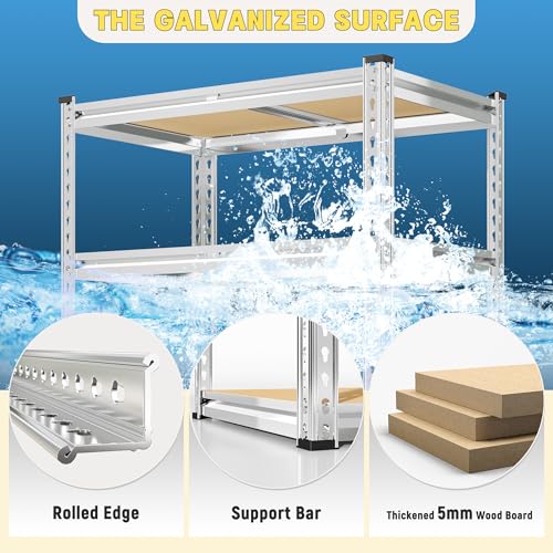 Storage Shelves 6 Tier Heavy Duty Metal Shelving Adjustable L7515