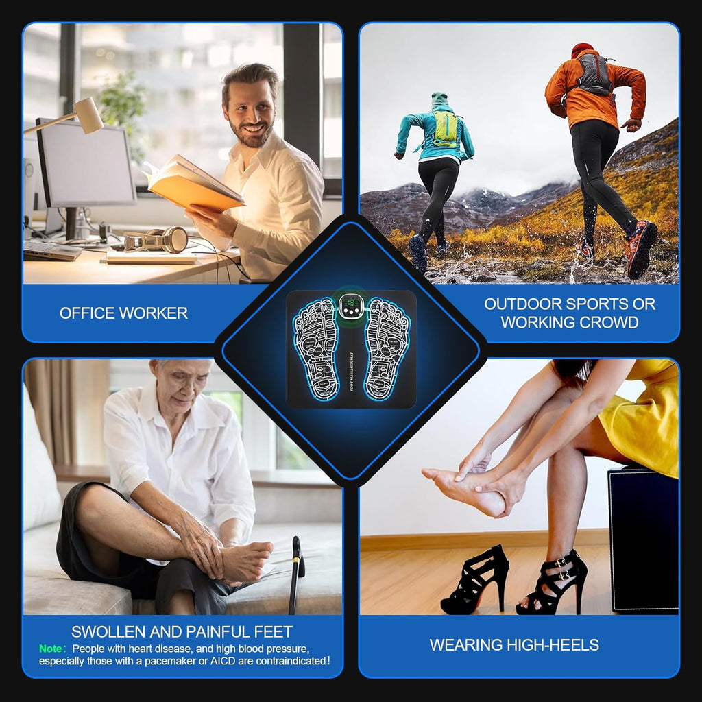 Foot Massager Mat with 15 Modes, Muscle Relaxation I780