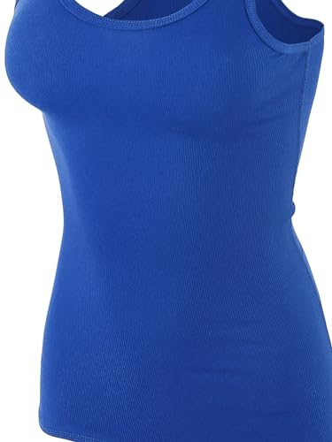 Slim Fit Scoop Neck Ribbed Racerback Tank Top M4068