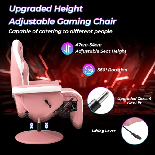 Massage Gaming Chair with Adjustable Backrest and Footrest G669073