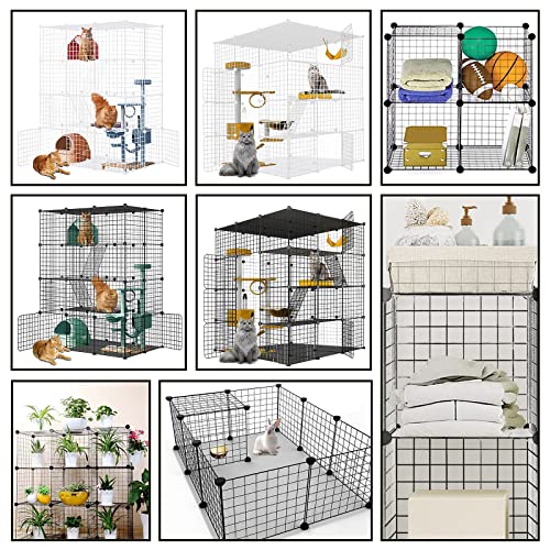 Large Cat Cage Indoor DIY Playpen Detachable Metal Wire Kennels Crate for Small Animals P91839