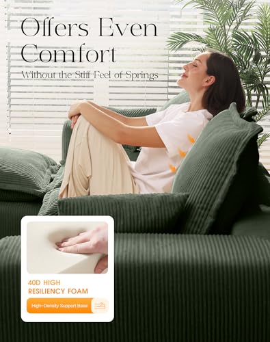 Modular Sectional Sofa with L-Shape Chaise, Deep Seat, No Assembly Required M95554