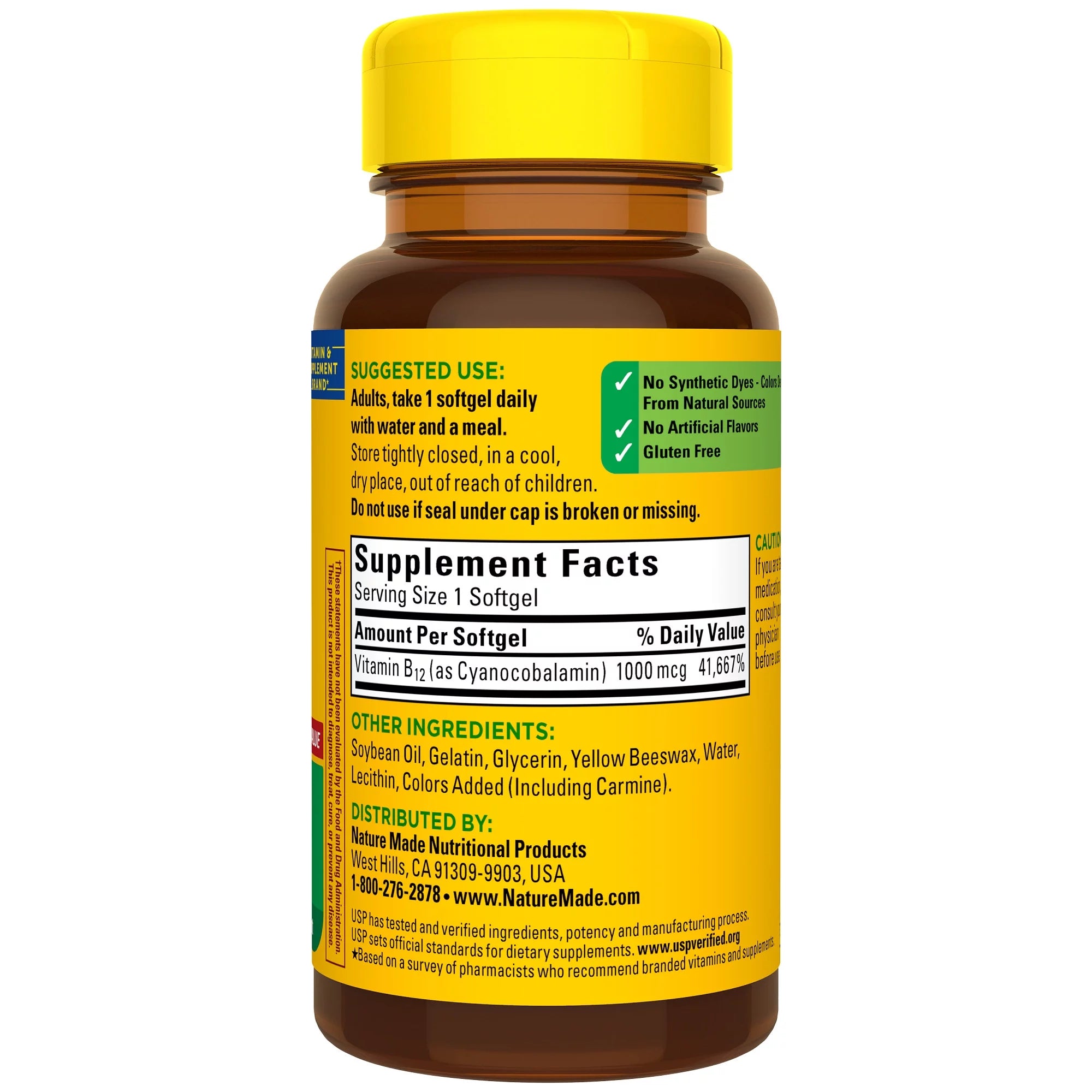 Vitamin B12 1000 mcg Softgels, Dietary Supplement, 310 Count L4012