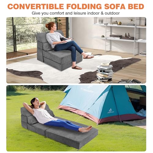 Folding Sofa Bed Convertible Sleeper Chair with Back Support I89003