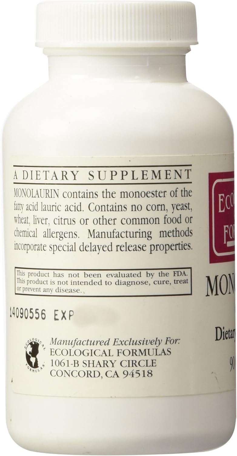 Monolaurin 600mg 90 Capsules T808