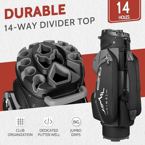 Golf Cart Bag with Full Length Divider and Rain Cover V808575