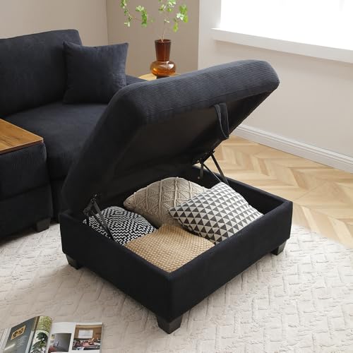 Modular Sectional Sofa with Ottoman, U-Shaped Lounge Couch H930