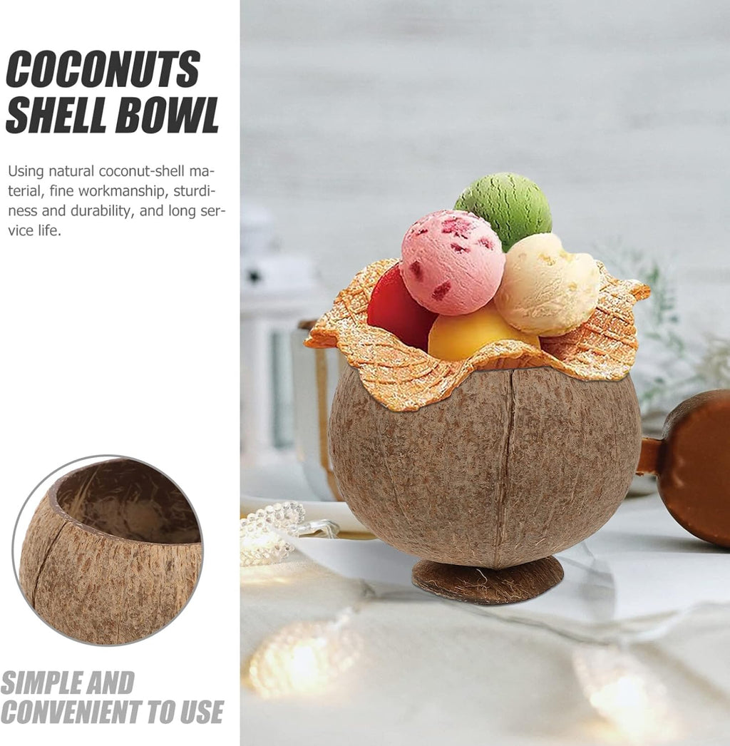 Natural Coconut Shell Cups for Hawaiian Luau Party X4946