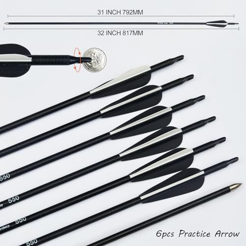 58" Takedown Recurve Bow and Arrow Set for Adults Beginners, Right Hand, 30-70lb R207948