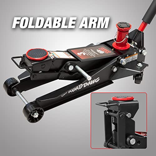Hydraulic Low Profile Foldable Garage Floor Jack, 3 Ton Capacity F21278