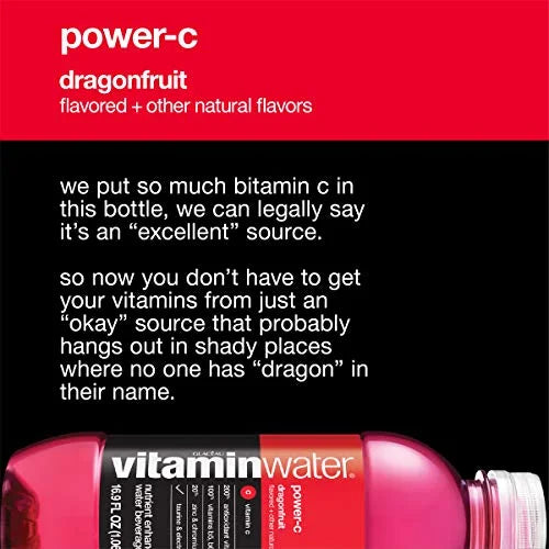 Electrolyte Enhanced Water with Vitamins, Dragonfruit, 16.9 Fl Oz (Pack of 24) S18431
